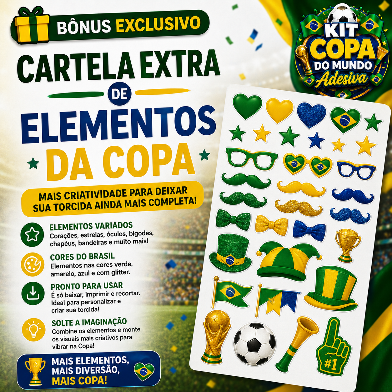 Cartela Extra de Elementos da Copa